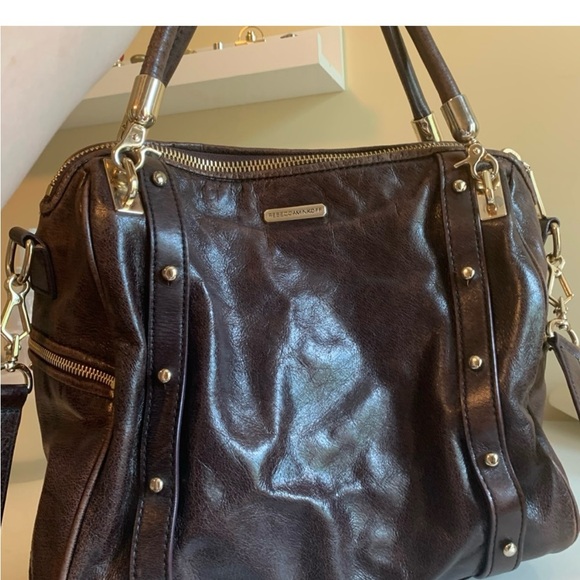 GUC Rebecca Minkoff leather with gold hardware Cupid in chocolate brown - Picture 2 of 10